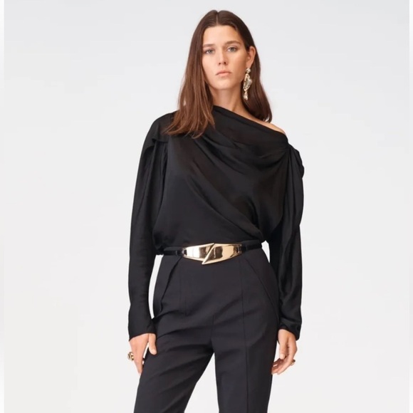 Zara Black Leather Belt - Picture 2 of 6